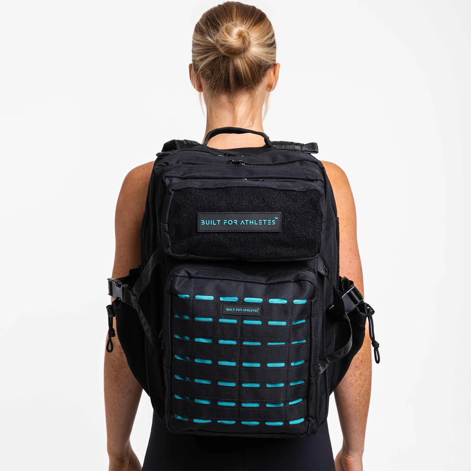 Black & Aqua Gym Backpack Plus - Image 6