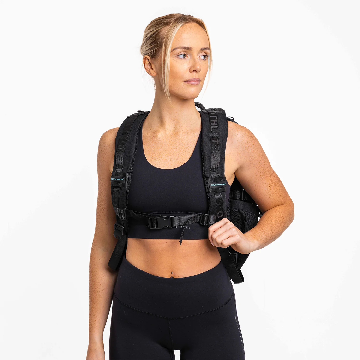 Black & Aqua Gym Backpack Plus - Image 9