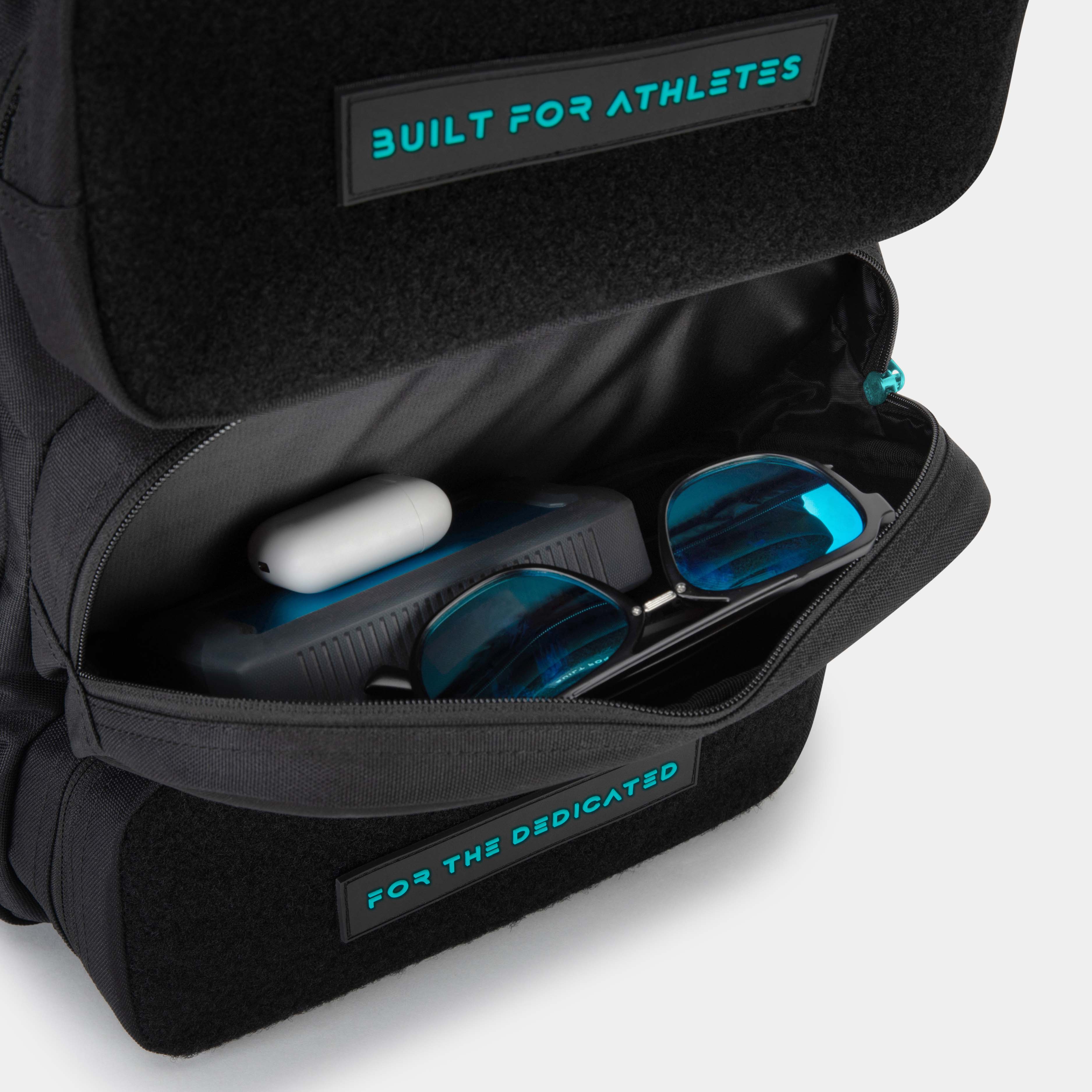 Black & Aqua Hybrid Backpack - Image 5