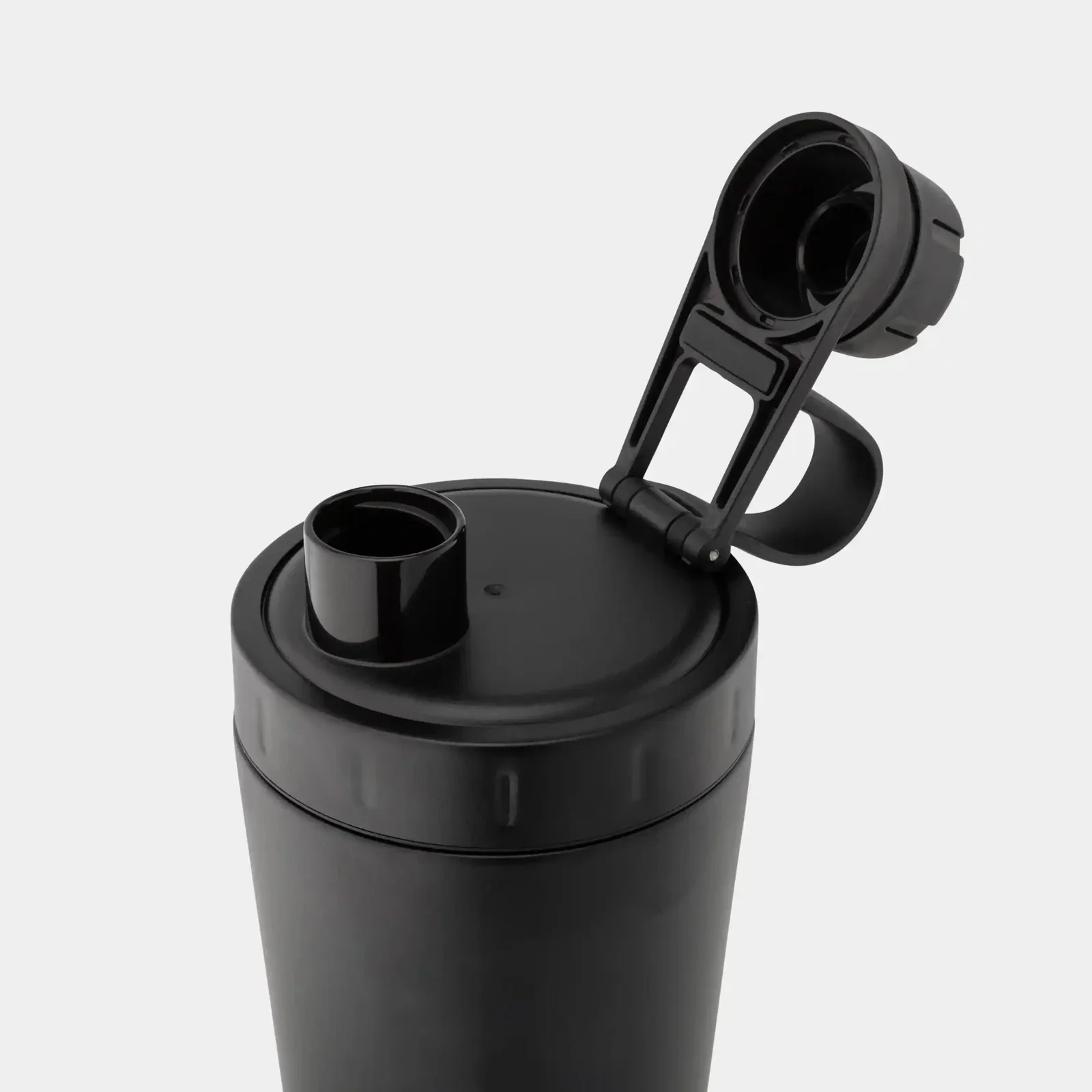 Black Stainless Steel Protein Shaker 600ml - Image 3