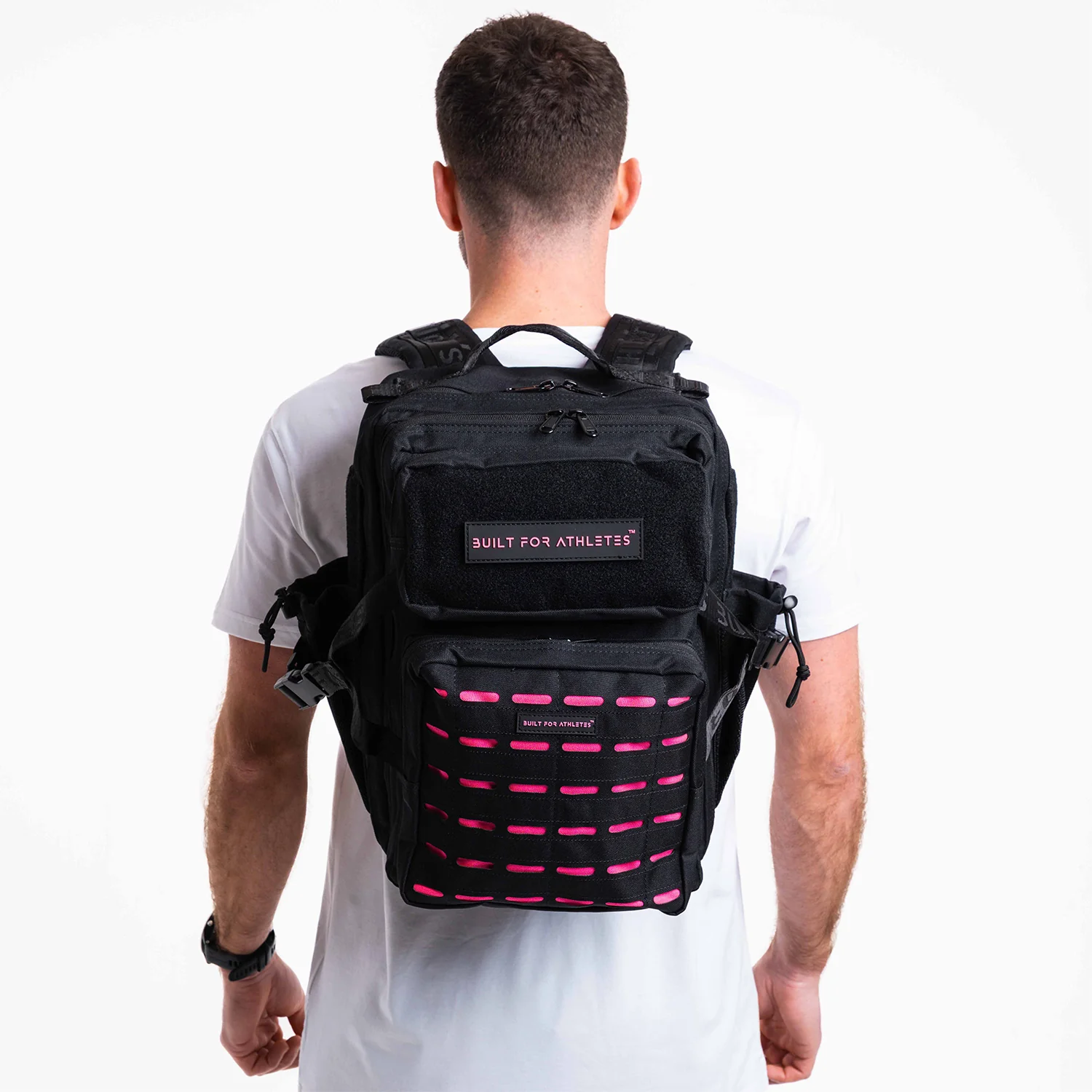 Black & Pink Gym Backpack Compact - Image 3