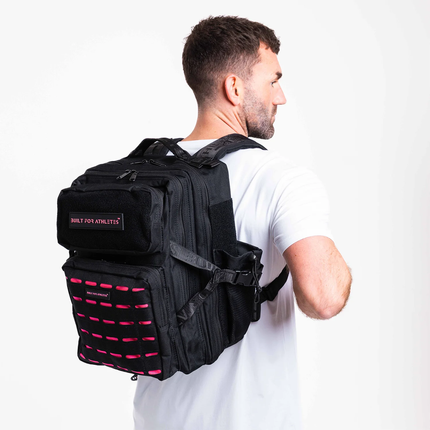 Black & Pink Gym Backpack Compact - Image 6