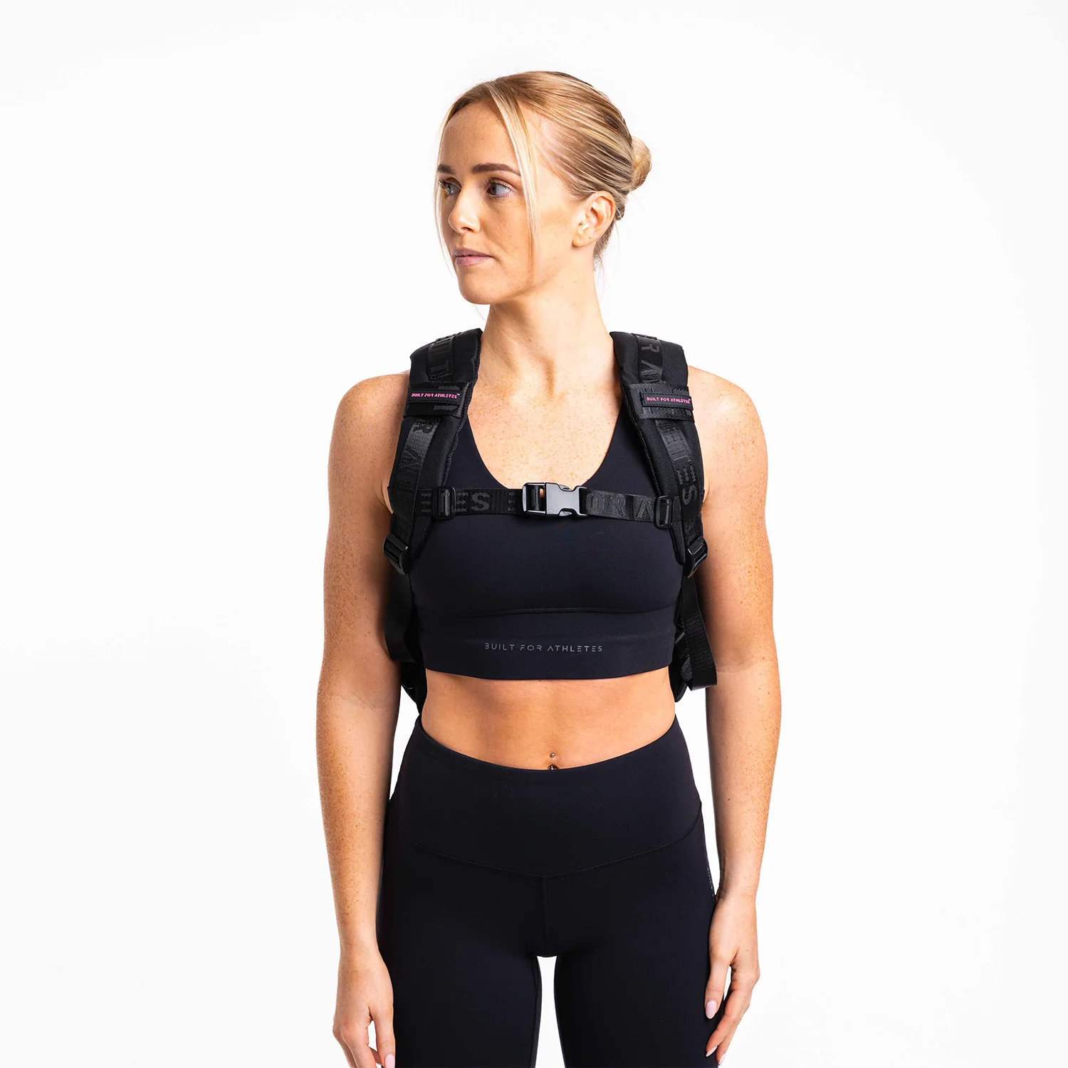 Black & Pink Gym Backpack Compact - Image 7