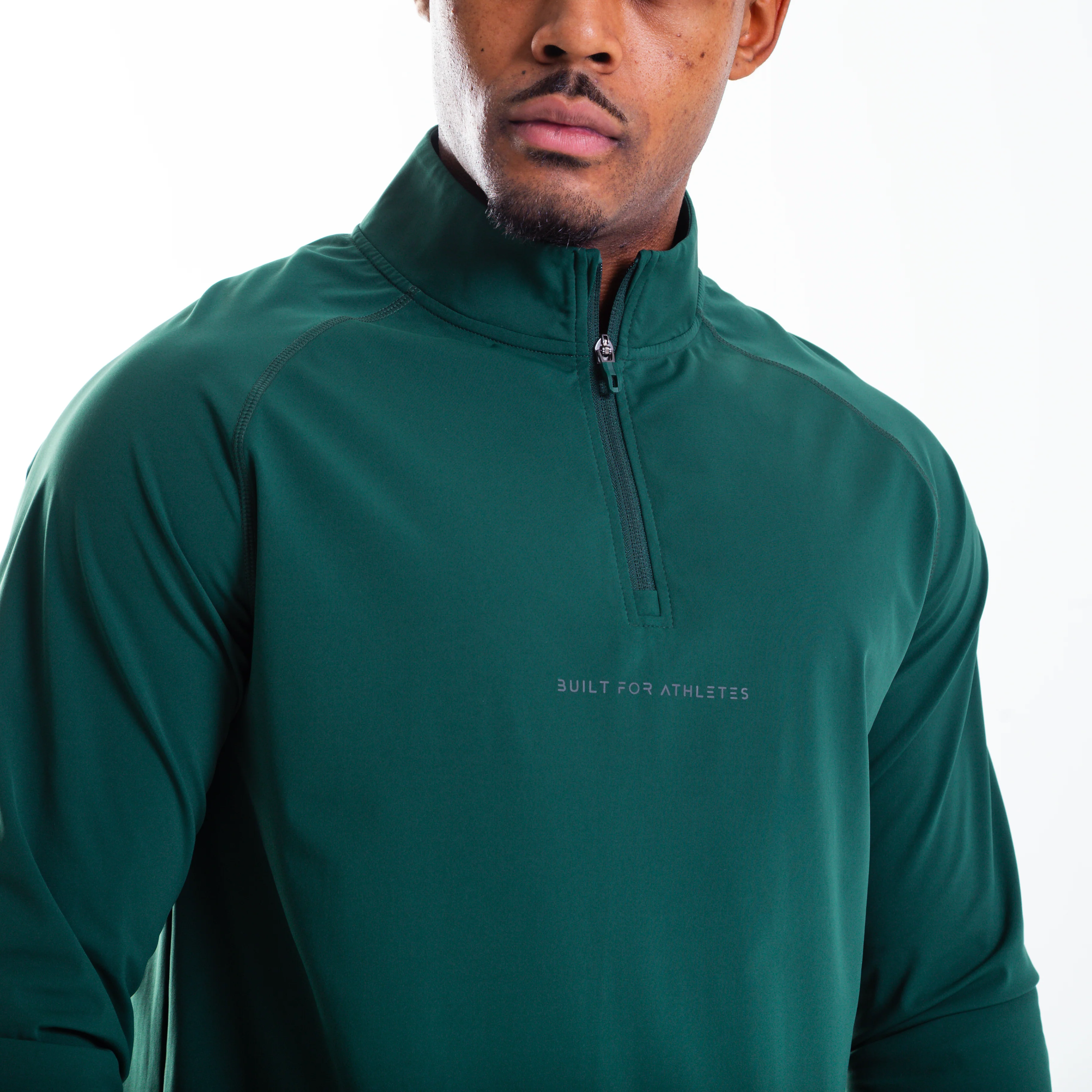 Men's Forest Green 1/4 Zip Pullover - Image 9